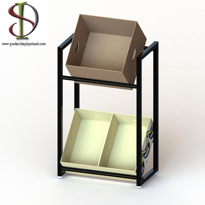 Toko Kelontong Penyangga Display Minuman Kaki Disesuaikan / Rak L106 X D32 X H85cm
