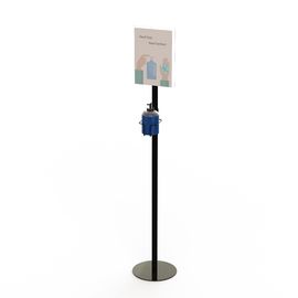 Soap Hand Sanitizer Dispenser 120cm Metal Floor Stand Dengan Sign Holder